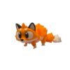 Flexi Christmas Fox 3D printed articulated holiday fox figurine with scarf and hat