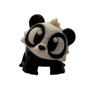 Articulated 3D printed panda figurine Flexi Panda by 3DGOB