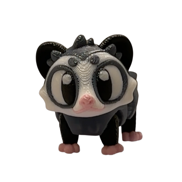 Articulated Opossum Figurine | 3D Printed 3D printed articulated opossum figurine with flexible body and curled tail