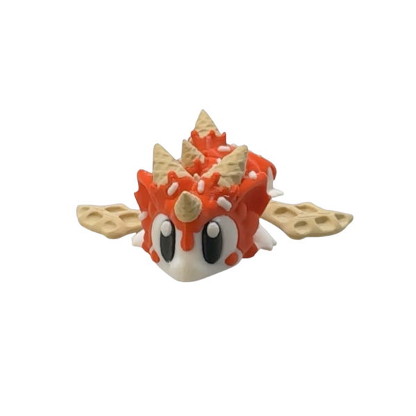 Red Sugar Rush Mini Dragon 3D printed figurine by 3DGOB for shelf and desk decor