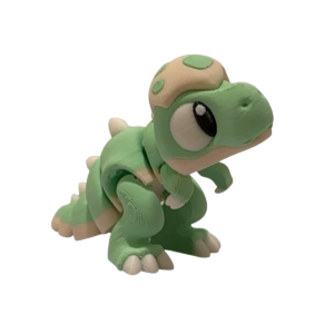 Articulated Baby Trex Figurine in Green view 2