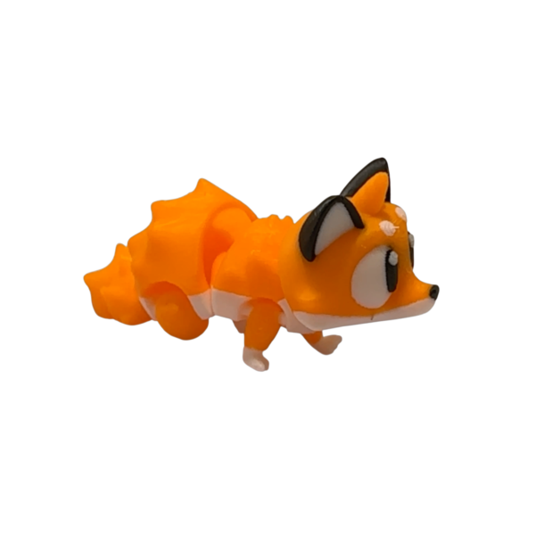 Flexi Christmas Fox | 3D Printed Holiday Figurine view 2