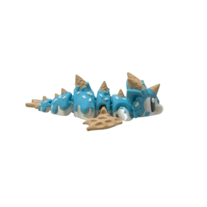 Blue Mini Dragon Figurine by 3DGOB view 2
