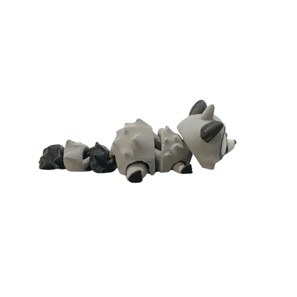 Articulated Raccoon Figurine | 3D Printed Decor view 2