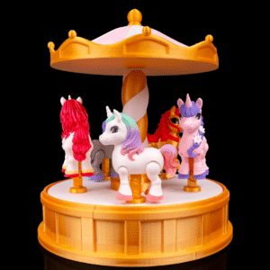 3D Printed Unicorn Figurine - Magic Carousel view 2