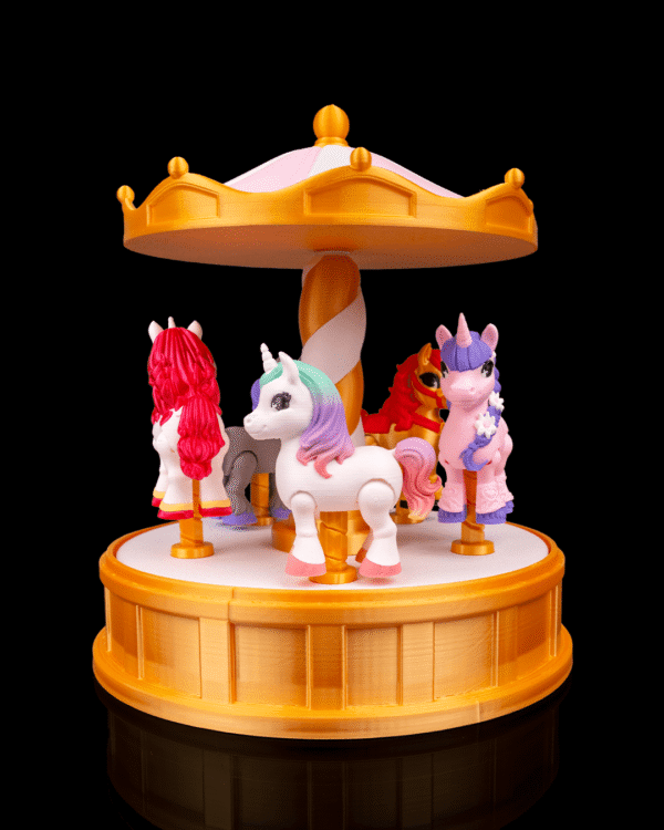 3D Printed Unicorn Figurine - Magic Carousel view 2