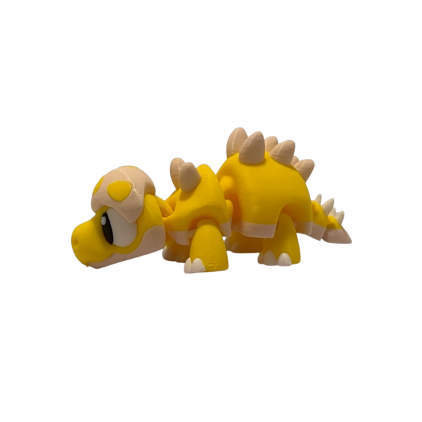 Articulated 3D Printed Stegosaurus Figurine view 3