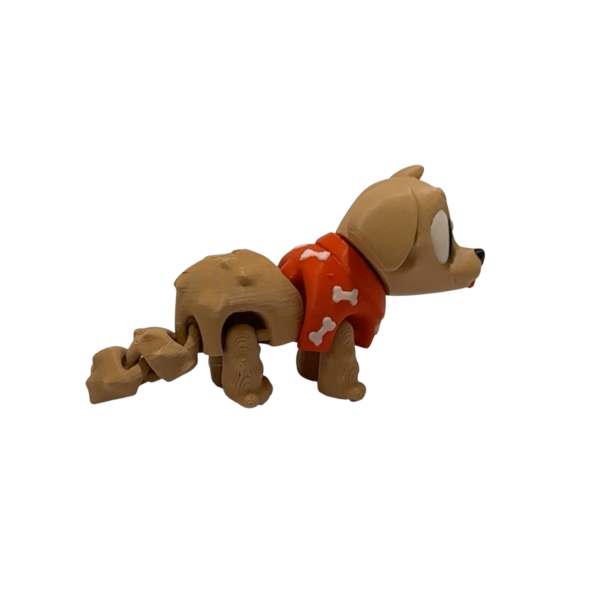 3D Printed Golden Retriever Figurine | Flexi Puppy view 3