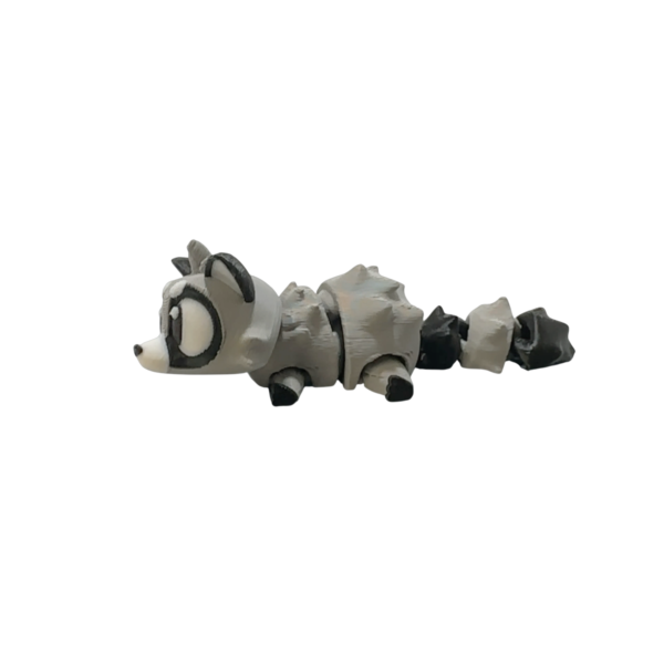 Articulated Raccoon Figurine | 3D Printed Decor view 3