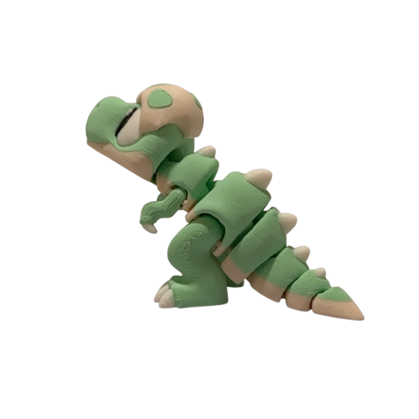 Articulated Baby Trex Figurine in Green view 4