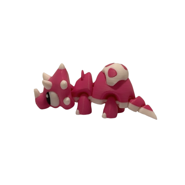 Articulated 3D Printed Triceratops Figure view 4