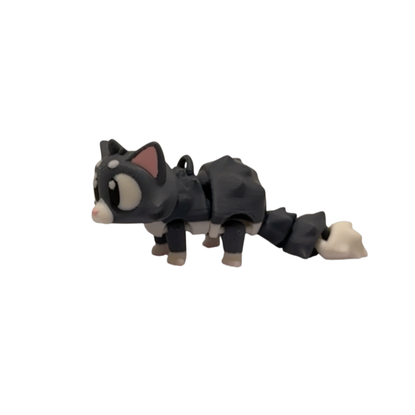 Articulated Cat Figurine | 3D Printed Flexi Cat view 4
