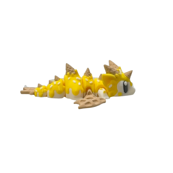 Yellow Mini Dragon Figurine by 3DGOB view 4