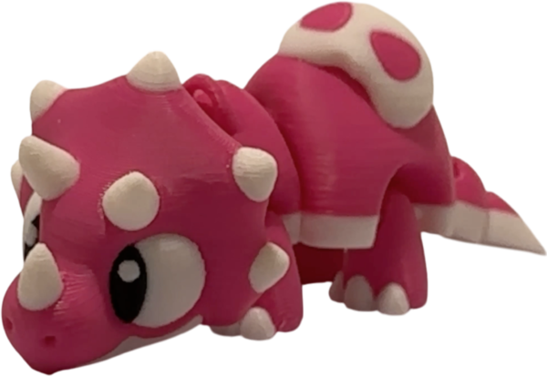 Articulated 3D Printed Triceratops Figure view 5