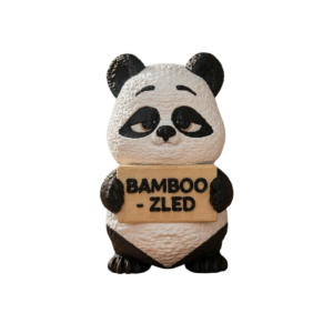 Eat Nap Repeat panda figurine by SpaceMonkey, a physical 3D printed collectible for desk decor and shelf decor