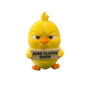 Zero Clucks 3D printed chicken figurine by SpaceMonkey for farmhouse decor