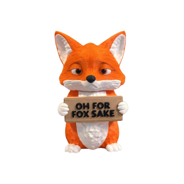Fox Figurine – Fox Sake by SpaceMonkey Fox Sake 3D printed fox figurine by SpaceMonkey for shelf decor and desk decor