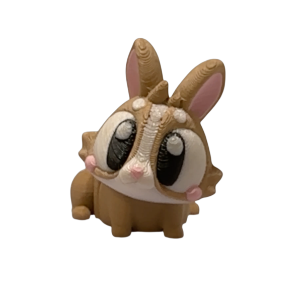Articulated 3D Printed Bunny | Flexi Bunnies Articulated 3D printed bunny Flexi Bunnies by 3DGOB in a poseable desk decor style