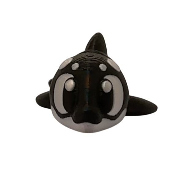 Articulated 3D Printed Orca Figurine Articulated 3D printed orca figurine in black and white flexi killer whale design