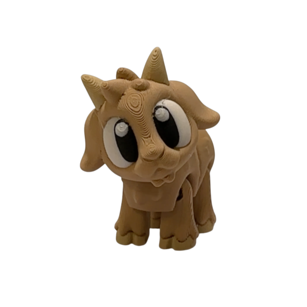 Articulated 3D Printed Goat Figurine Articulated 3D printed goat figurine Flexi Goat by 3DGOB in a side view