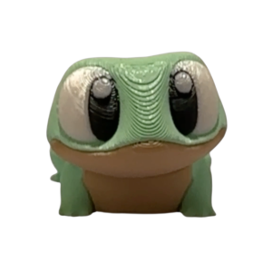 Articulated 3D printed frog figurine Flexi Mini Frog by 3DGOB in a patterned finish