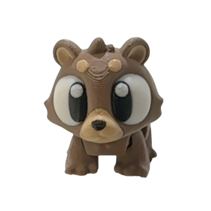 Flexi Mini Bear articulated 3D printed bear figurine by 3DGOB in camouflage-style filament