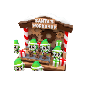 Poseable elf decor by 3DGOB, a 3D printed Flexi Elves Workshop figurine for Christmas shelf and mantel display