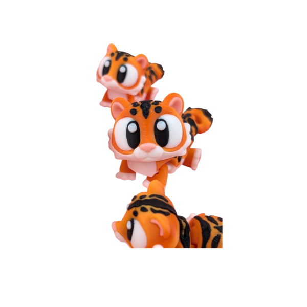 Articulated Flexi Tiger 3D Printed Figurine Articulated flexi tiger 3D printed figurine by 3DGOB in a posable curved pose