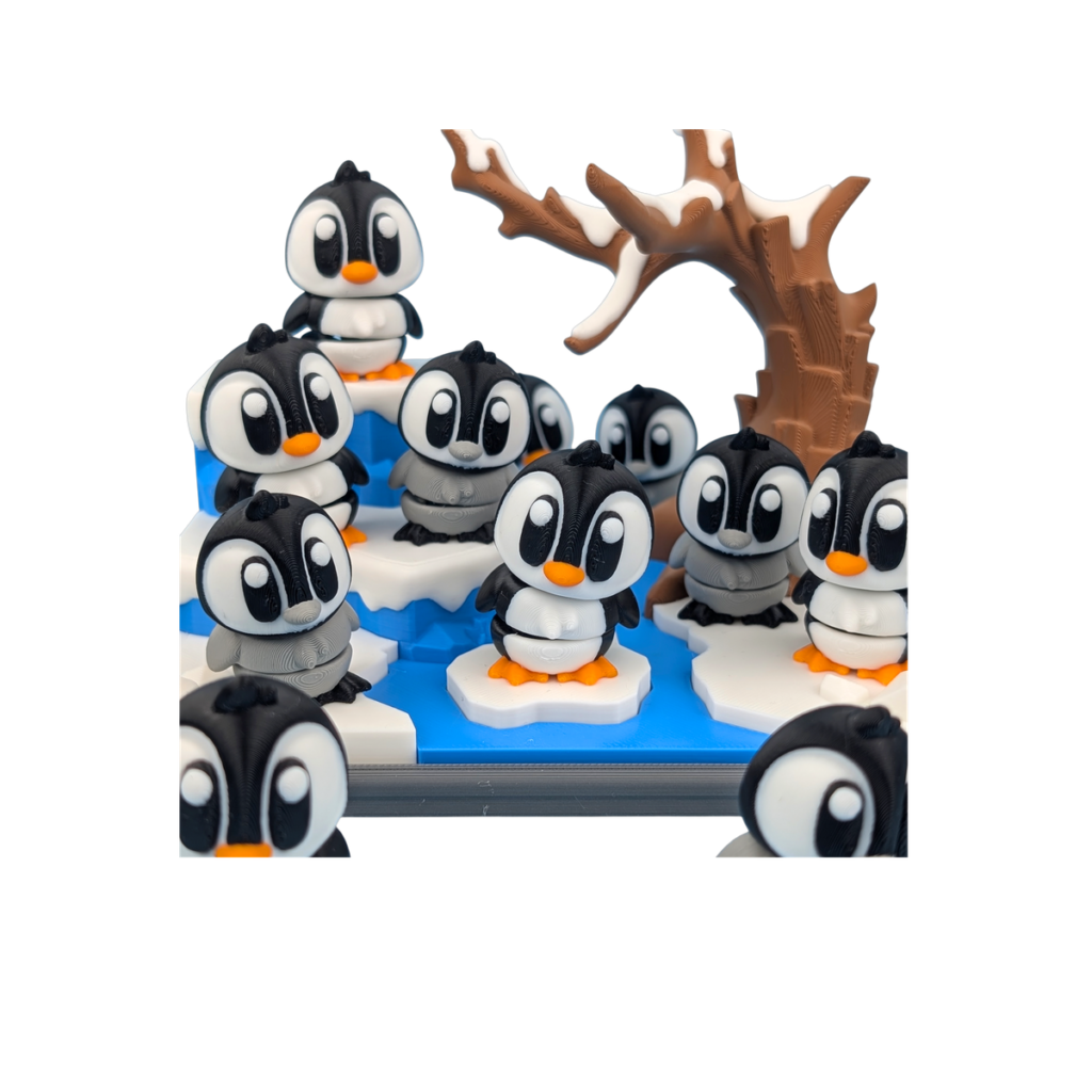 Articulated Penguin Playset by 3DGOB: A Flexible Little Display Piece 01 flexipenguin no bg 5