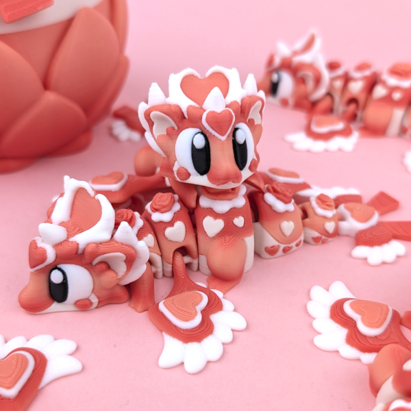 3D Printed Dragon Figurine | Heart Seeker Mini Heart Seeker Minidragon 3D printed dragon figurine by 3DGOB in a hand-finished PLA mini display design