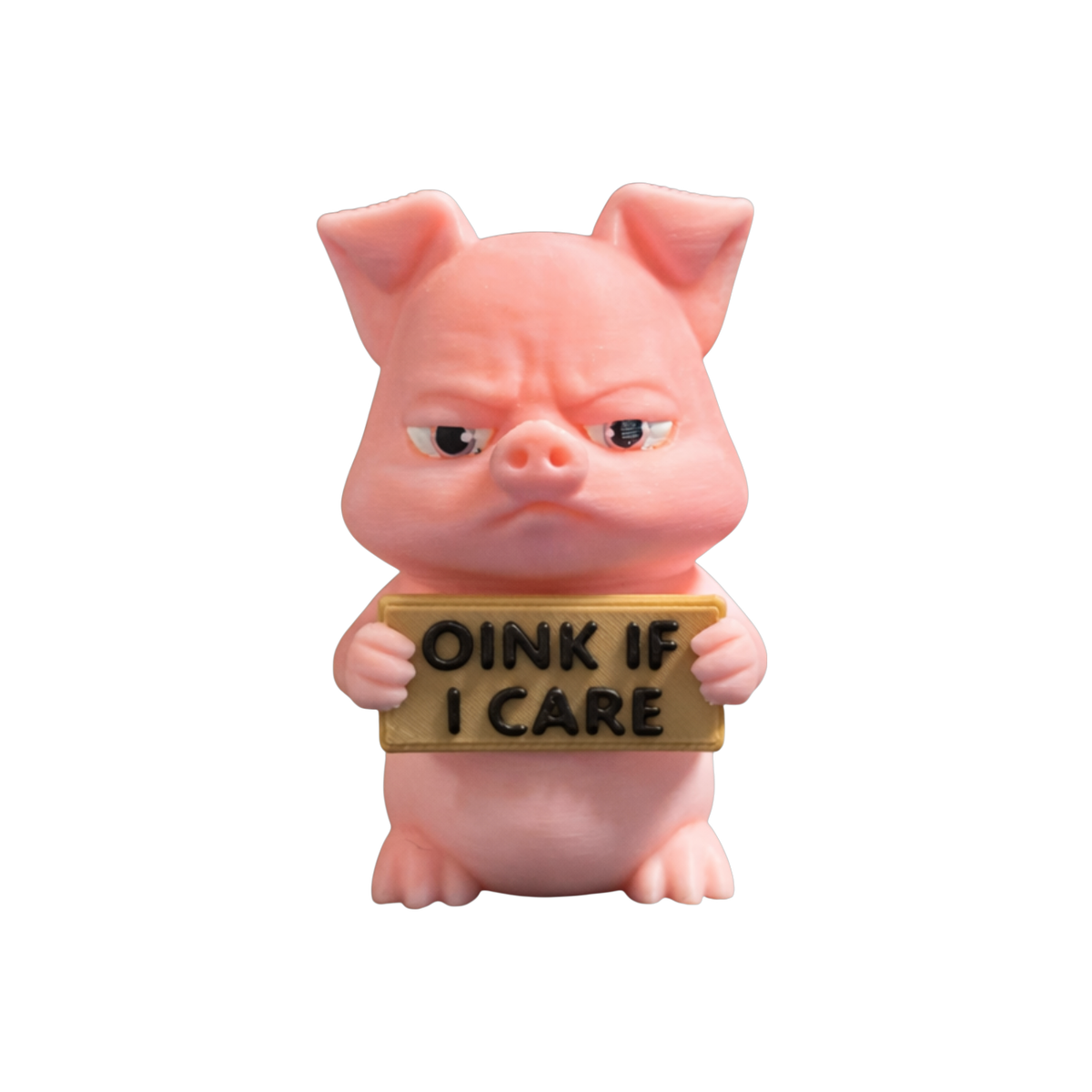 01-screenshot-2026-04-09-at-5-03-47-pm-no-bg Oink If I Care funny pig figurine by SpaceMonkey, a 3D printed sarcastic pig decor piece for shelf or desk display
