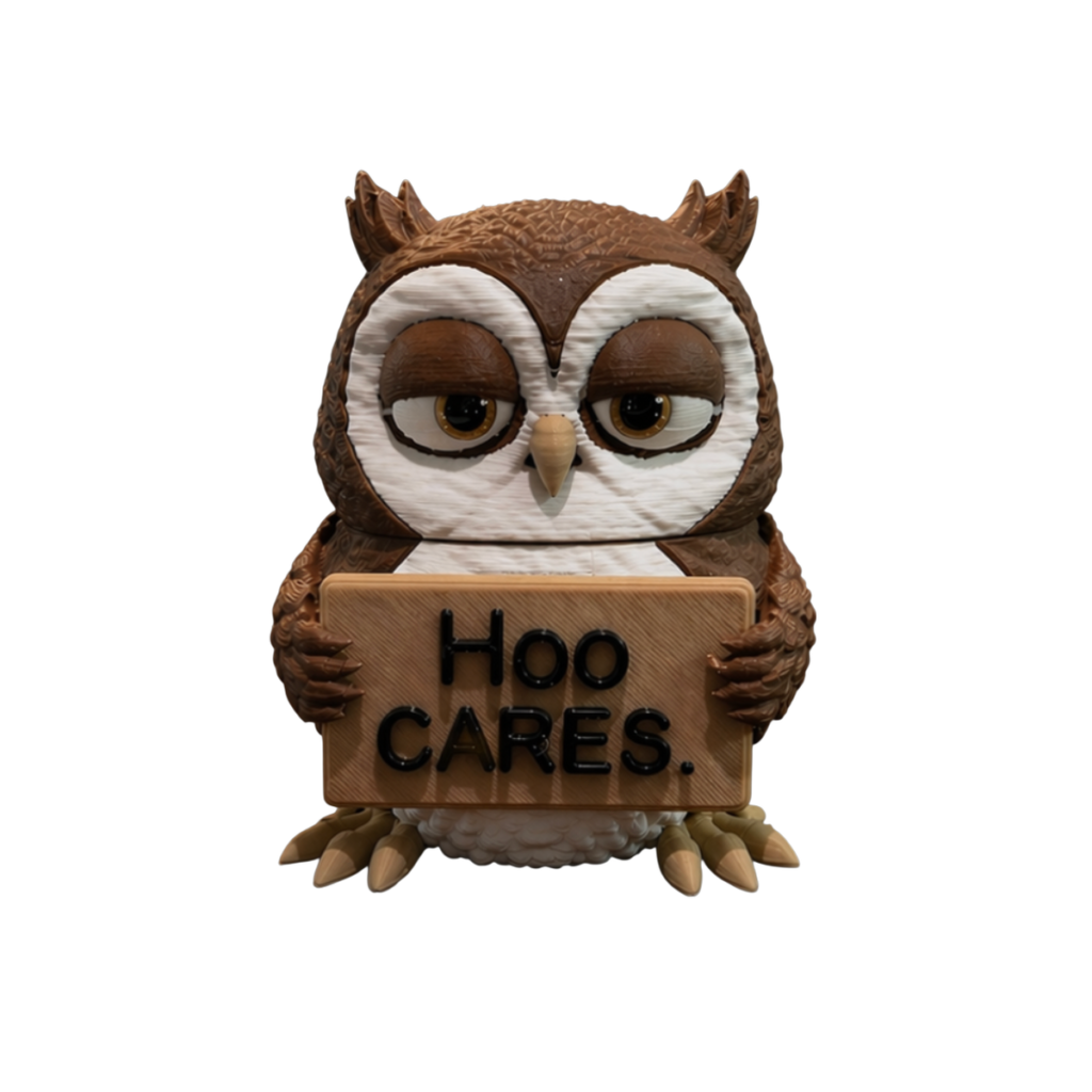 Hoo Cares Owl Figurine for Shelf and Desk Decor 01 screenshot 2026 04 23 at 10 28 04 am no bg 1