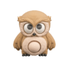 01-whoo-s-there1-e9f9a05aa3-no-bg Whoos There 3D printed owl figurine by STLFlix for woodland shelf decor
