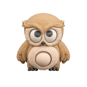 Whoos There 3D printed owl figurine by STLFlix for woodland shelf decor