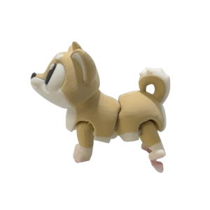 3D Printed Shiba Inu Articulated Figure view 2