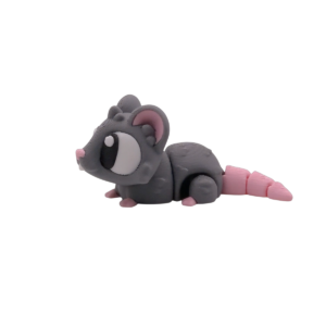 Articulated Rat Figurine | 3D Printed Flexi Rat view 2