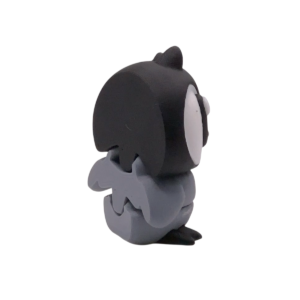 Articulated Penguin Figurine in Grey | 3DGOB view 2