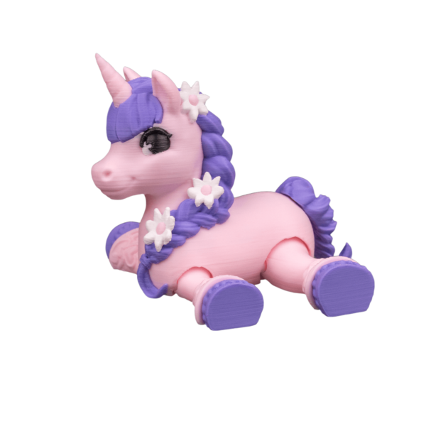 3D Printed Unicorn Figurine – Flora Belle view 2