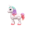 3D Printed Unicorn Figurine – Rainbow Glimmer view 2
