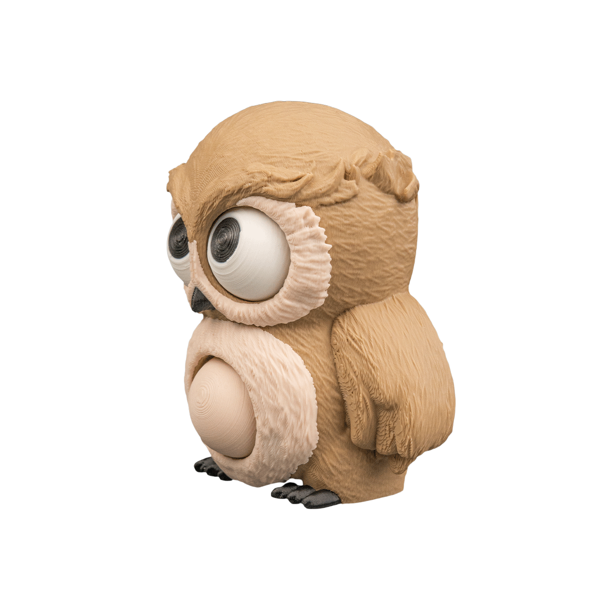 02-whoo-s-there2-933e8c3283-no-bg Owl Figurine | 3D Printed Woodland Decor view 2