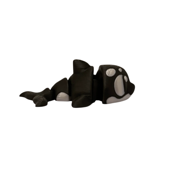 Articulated 3D Printed Orca Figurine view 3