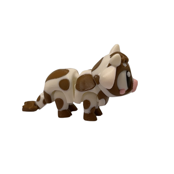 3D Printed Flexi Cow Desk Buddy Gift view 3