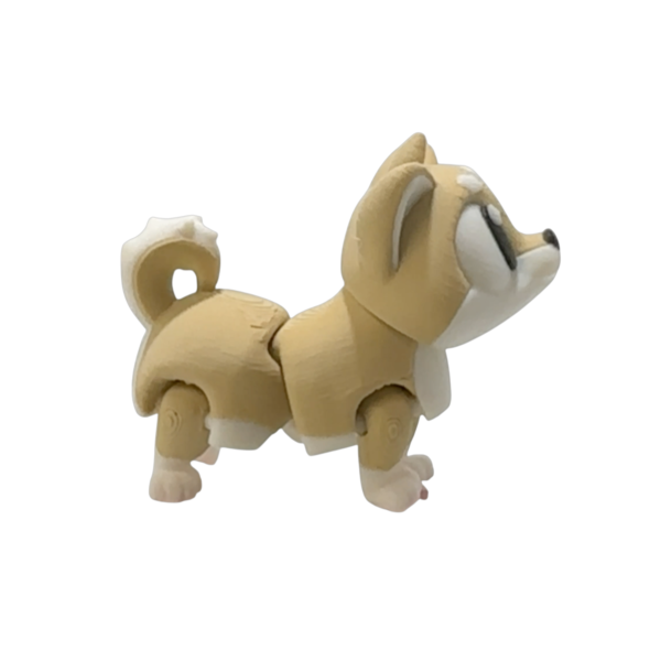3D Printed Shiba Inu Articulated Figure view 3
