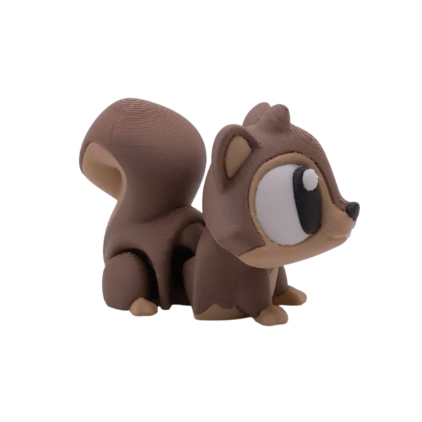 Flexi Squirrel | 3D Printed Squirrel Figurine view 3