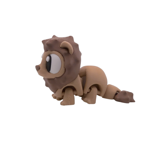 Articulated Lion Figurine | 3D Printed Flexi Lion view 3
