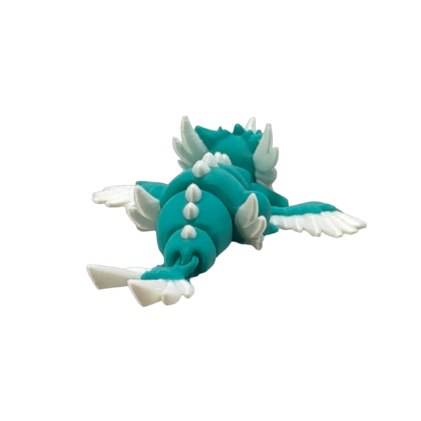 Green Mini Dragon Figurine by 3DGOB view 4