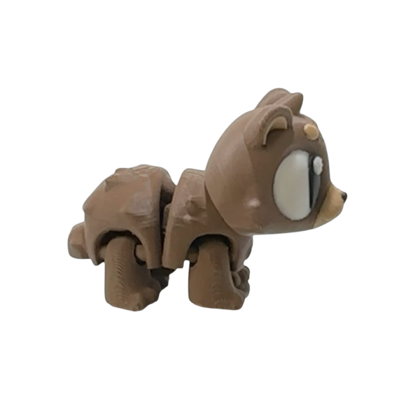 Flexi Mini Bear | 3D Printed Bear Figurine view 4