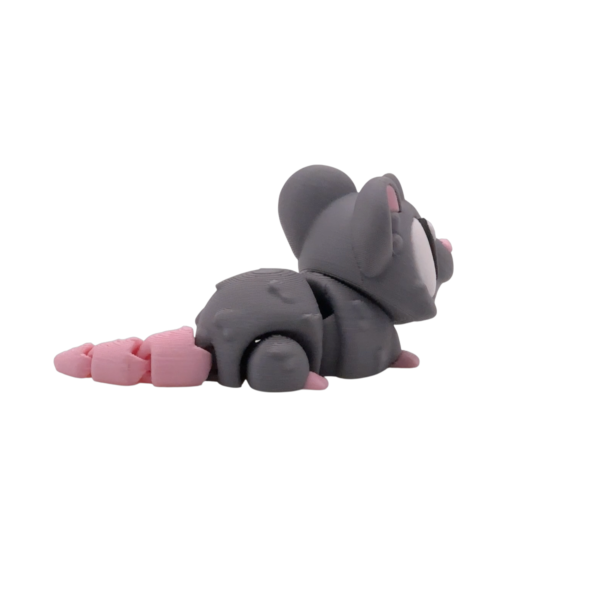 Articulated Rat Figurine | 3D Printed Flexi Rat view 4