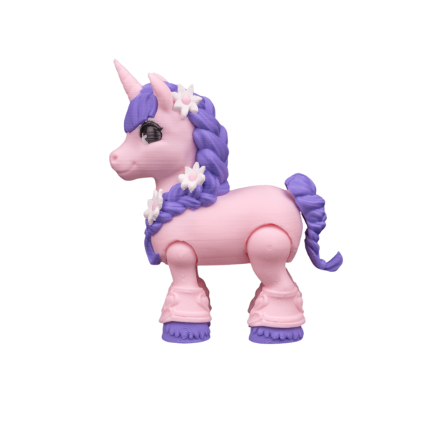 3D Printed Unicorn Figurine – Flora Belle view 4