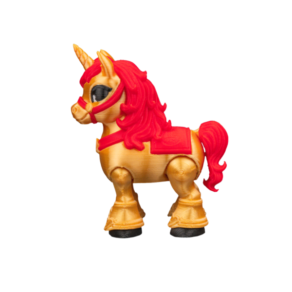 Golden Unicorn Figurine by STLFlix view 4